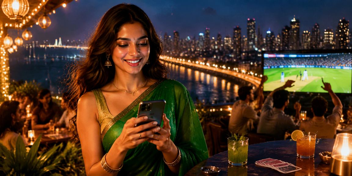 Excited Mumbai fans enjoying IPL betting on mobile devices